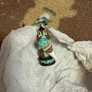 Hallmark Mint Chocolate Chipmunk Ornament - Brown and green